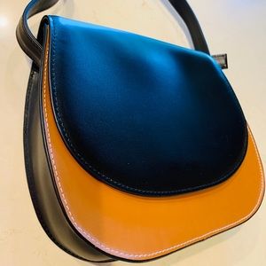 Black and  Brown Leather Purse.